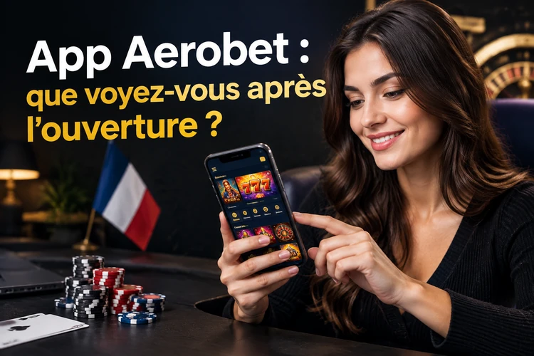 App Aerobet : que voyez-vous après l'ouverture ?