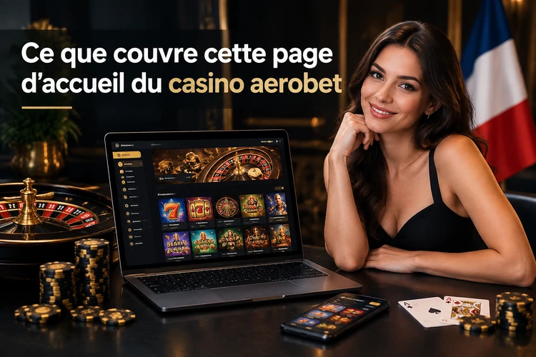 Ce que couvre cette page d'accueil du casino aerobet